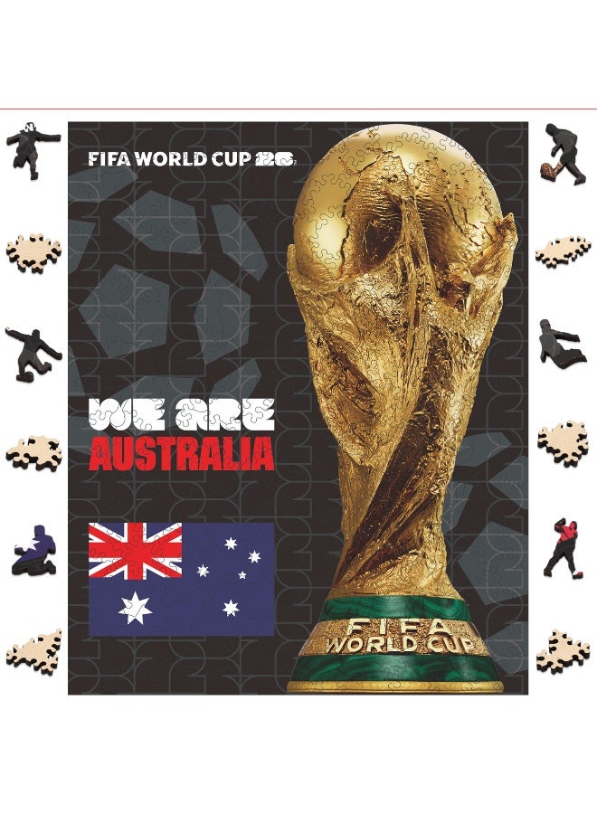 FIFA World Cup FIFA Official Licensed World Cup Trophy "We Are Australia" Wooden Jigsaw Puzzle 200 Pieces - Image 1